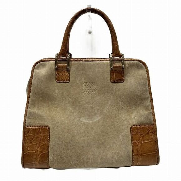 Loewe Amazona28 Suede Leather Handbag - Picture 1 of 9